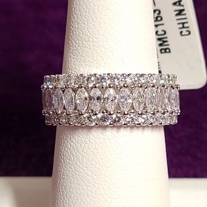 Bella Luce Cubic Zirconia Rhodium Over Sterling Silver Ring 9.60ctw, Size 7